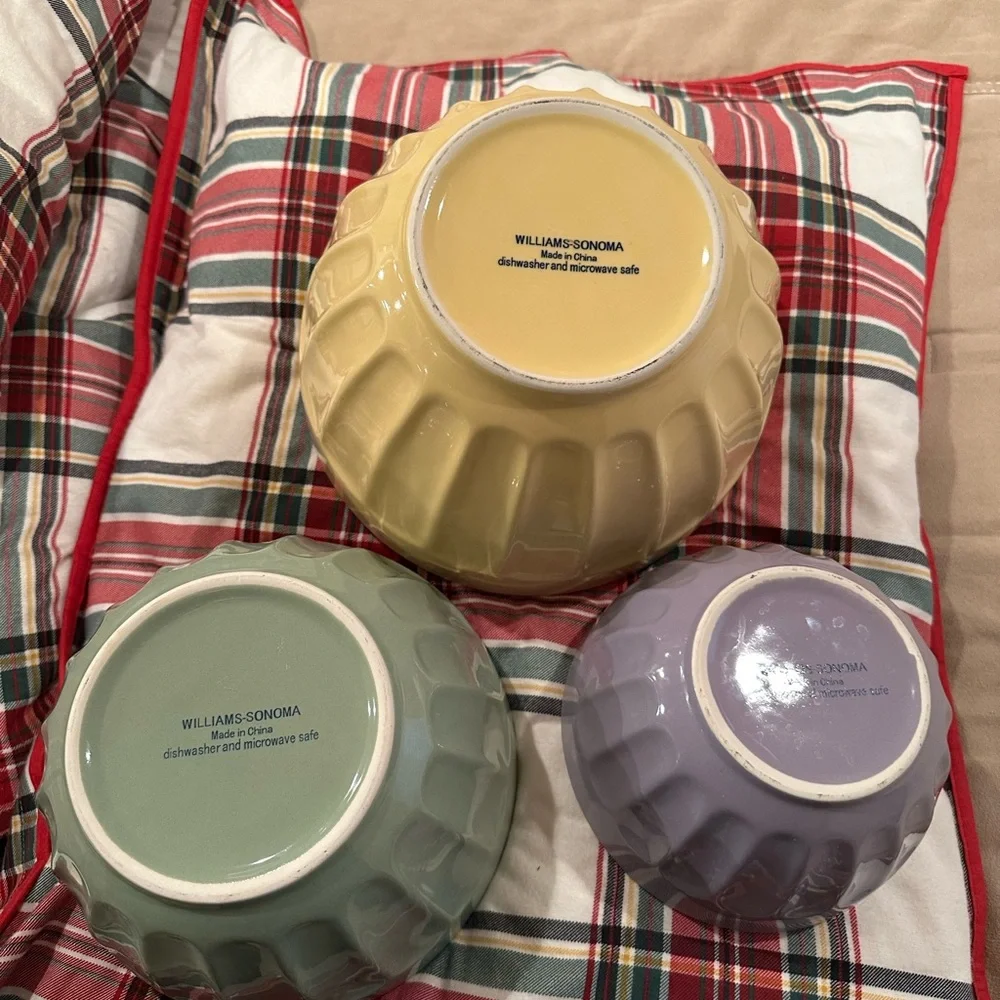 Williams-Sonoma Mixing Bowl Set - Yellow, Green, Purple